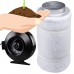 Yescom 6" Inline Fan Air Blower & Carbon Filter Scrubber Set Hydroponic Odor Control Air Ventilation   